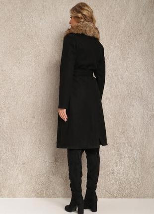 Чорне пальто з утеплювачем кашемірове розмір	s3 фото