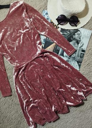 Гарна оксамитова сукня з спідницею сонце кльош/плаття5 фото
