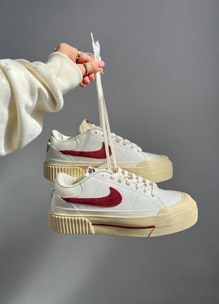 Кроссовки nike wmns court Custom lift'sail dark beetroot