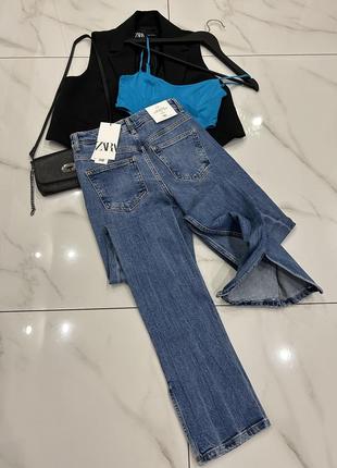 Zara джинси skinny split1 фото