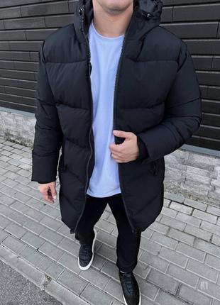 Зимняя куртка пуховик до -20 качественный мужской удлиненный дорогой