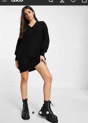 Чорна сукня светр від asos розмір м1 фото