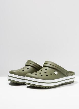 Крокс крокбэнд клог зелени камуфляжные crocs crocband clog army green2 фото