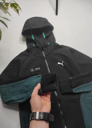 Zip худи puma mercedes - amg petronas f1 hooded sweat jacket5 фото