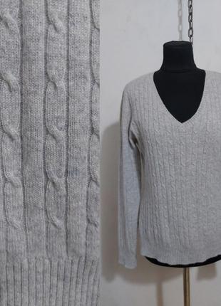 Кашемировый свитер, джемпер с косами 100%-кашемир1 фото