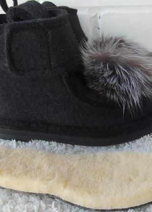 Женские зимние ботинки из натурального войлока7 фото