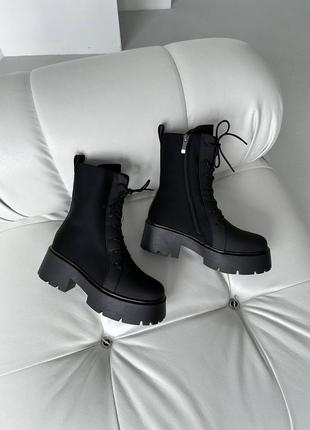 Очень крутые черные зимние ботинки - берцы4 фото
