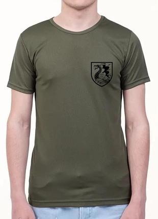 Мужская футболка coolmax олива 36-я отдельная бригада морской пехоты