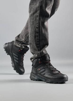 Мужские кроссовки adidas terrex swift r termo black gray red10 фото