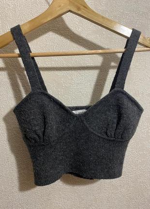 Шерстяной топ mango zara