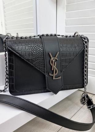 Женская качественная сумка, стильный каркасный клатч из эко кожи на 2 отдела черный2 фото