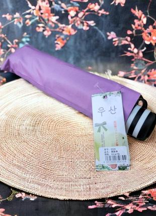 Механічно складана жіноча легка парасолька j.p.s. в ніжному лавандовому кольорі6 фото
