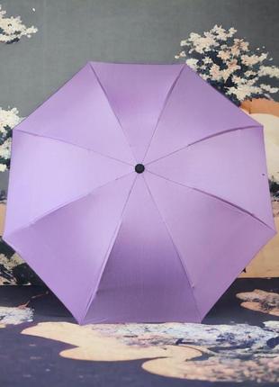 Механічно складана жіноча легка парасолька j.p.s. в ніжному лавандовому кольорі10 фото