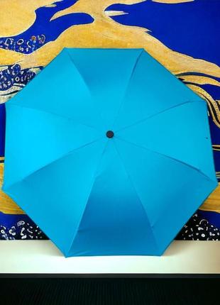 Маленька механічно складана жіноча легка парасолька j.p.s. в ніжному блакитному кольорі6 фото