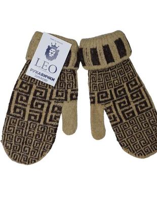 Ангорові теплі рукавиці лео