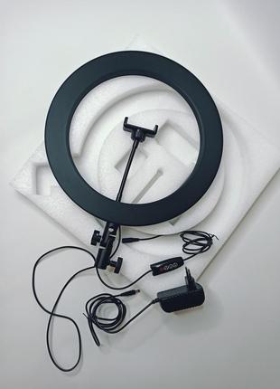 Кольцевая лампа ring supplementary lamp nonpolar dimming 36см с держателем для телефона5 фото