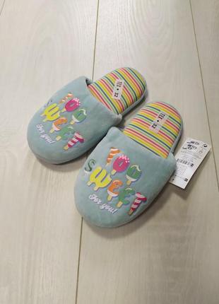 Тапочки бірюзові tex 32, 33, 34, 35, 36