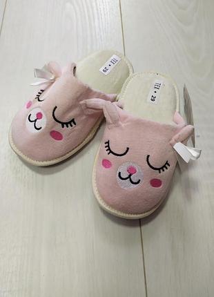 Тапочки розовые зайка tex 27, 28, 29