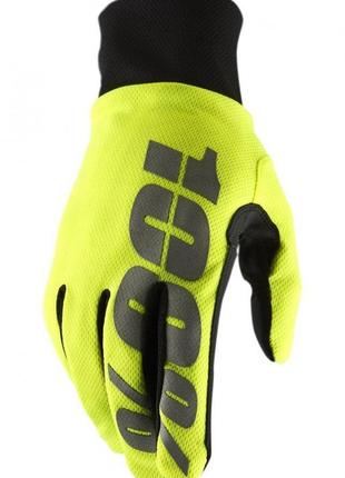 Водостойкие перчатки ride 100% hydromatic waterproof glove (neon yellow), l (10)