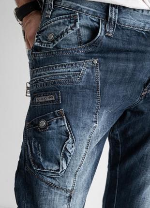 Джинсы мужские коттоновые с накладными карманами "карго" migach, турция4 фото