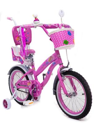 Испанский  детский розовый  велосипед для девочки  rueda princess 16 дюймов2 фото