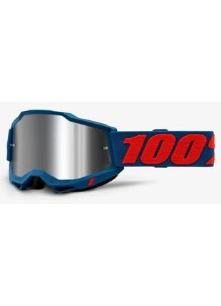 Окуляри 100% accuri 2 goggle odeon - flash silver lens, mirror lens, mirror lens