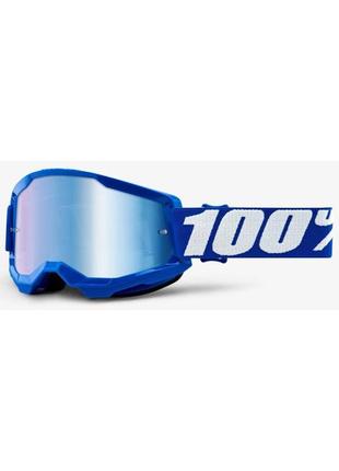 Окуляри 100% strata 2 goggle blue - mirror blue lens, mirror lens (50421-250-02), mirror lens