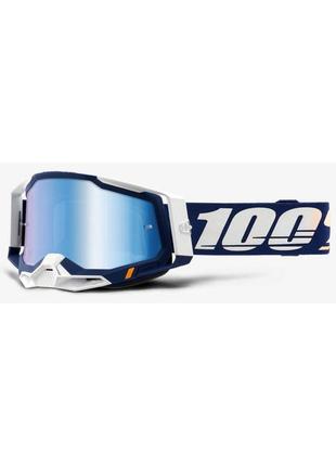 Мото очки 100% racecraft 2 goggle concordia - mirror blue lens, mirror lens, mirror lens1 фото