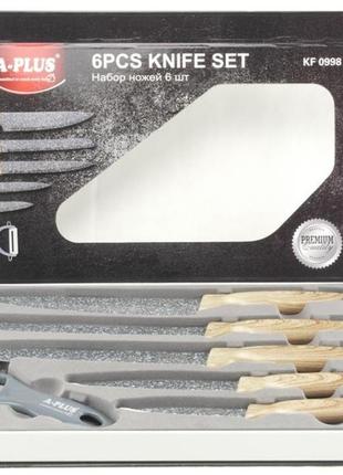 Набір кухоних ножів 6 предметів а-плюс з мармуровим покриттям5 фото