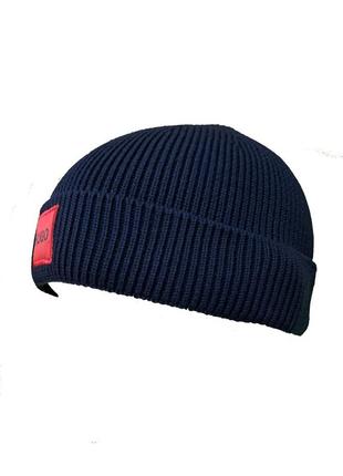 Шапка чоловіча boss hats baret hb-10405 dark blue3 фото