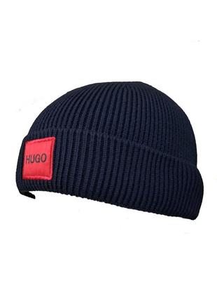 Шапка чоловіча boss hats baret hb-10405 dark blue1 фото