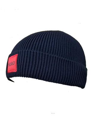 Шапка чоловіча boss hats baret hb-10405 dark blue2 фото