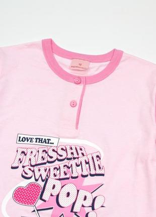 Пижама sognosondesto™ хлопковая для девочки летняя розовая италия3 фото