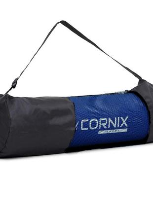 Коврик спортивный cornix nbr 183 x 61 x 1 cм для йоги и фитнеса xr-0009 blue3 фото
