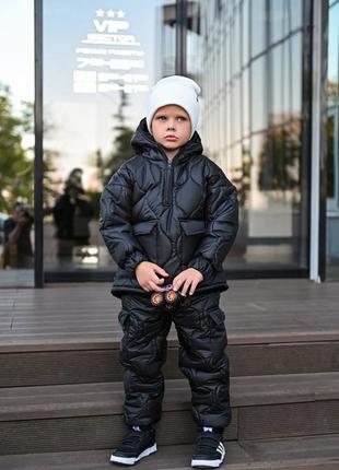 Зимовий дитячий костюм для хлопчиків , куртка і штани  теплі, зима4 фото