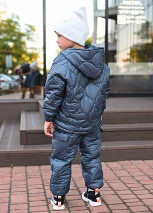 Зимовий дитячий костюм для хлопчиків , куртка і штани  теплі, зима3 фото