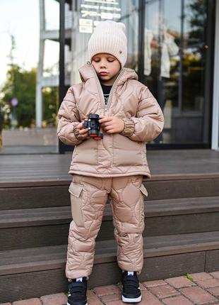 Зимовий дитячий костюм для хлопчиків , куртка і штани  теплі, зима9 фото