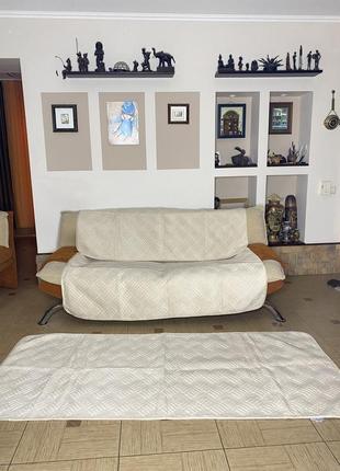 Накидки-дивандеки на кутовий диван багатофункціональні 3 полотна2 фото