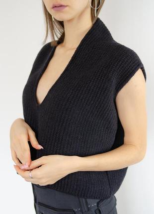 Sonja marohn люксовая шерстяная жилетка, топ из шерсти с уникальным дизайном