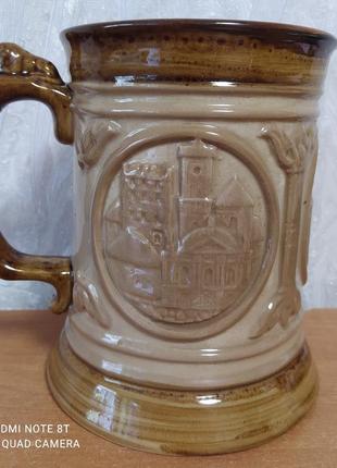 Керамический пивной бокал лксф.львів.
