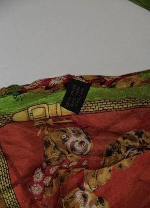 Шелковый шарф - собаки - 42х172 см - оригинал - германия!!!