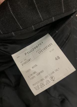 Пиджак жакет блейзер люксовый от dunhill черный в полоску классический мужской6 фото