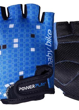 Велорукавички powerplay 5451 синьо-білі s (вік до 6 років)