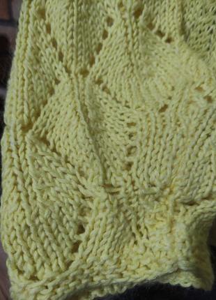 Хенд мейд вязаний светр  вовна ажур.4 фото