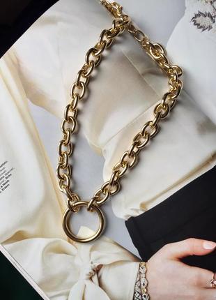 Стильное колье-цепь