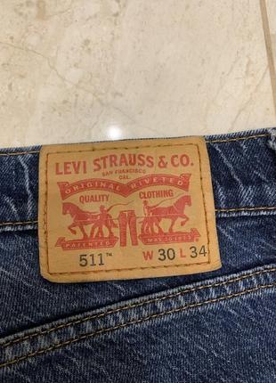 Джинсы levis 511 синие мужские брюки оригинал левис6 фото