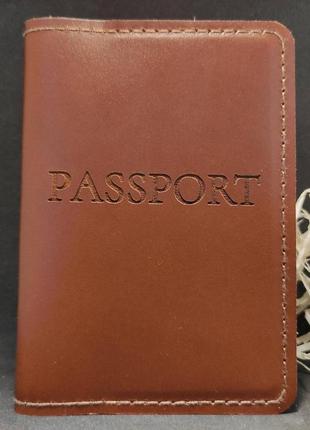 Обкладинка на.закордонний (закордон) паспорт "passport" коричневий1 фото