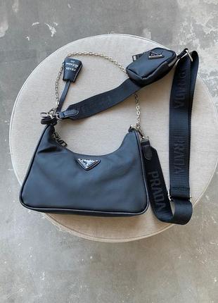 Prada re-edition mini black сумка