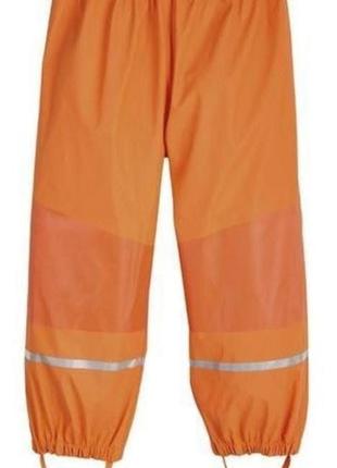 Детские штаны для мальчиков lupilu грязепруф без утеплителя 86-92 см оранжевые