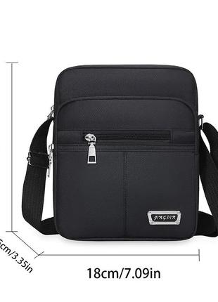 Чоловіча сумка через плече  рюкзак чорна дві моделі3 фото